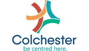 Colchester logo Be Centred Here