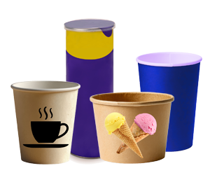 empty coffee cup ice cream tub and potato chip tube