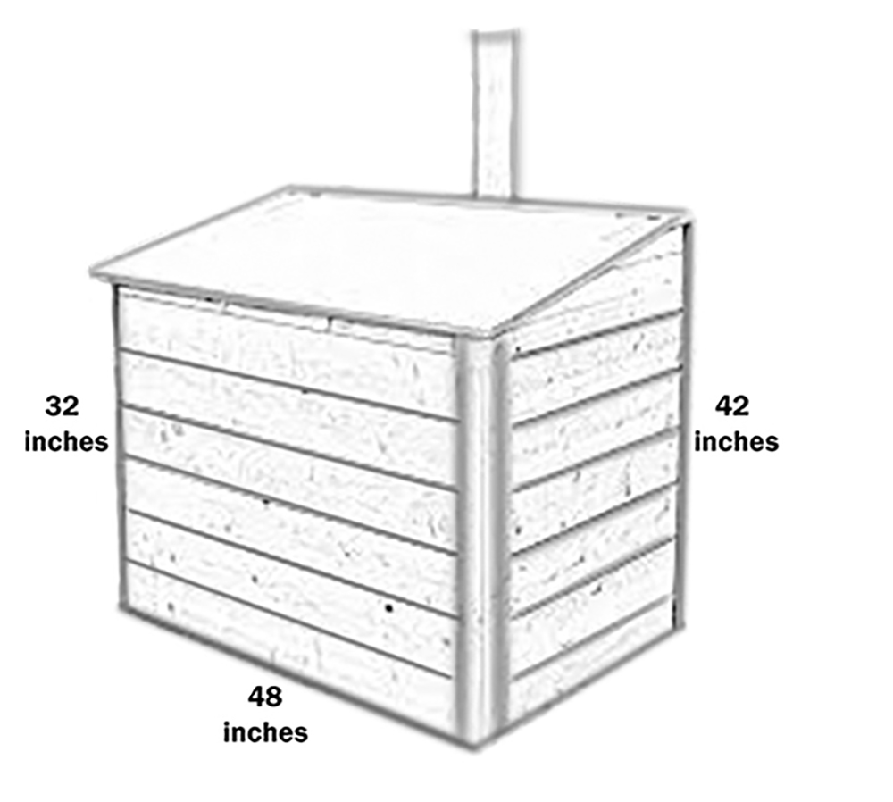 Image of acceptable garbage box for curbside collection 
